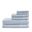Spa Waffle Cotton Waffle Jacquard Antimicrobial Bath Towel 6 Piece Set In Blue