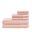 Spa Waffle Cotton Waffle Jacquard Antimicrobial Bath Towel 6 Piece Set In Pink