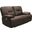 Spartacus Chocolate Dual Power Reclining Loveseat with Power Headrest
