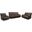 Spartacus Power Reclining Sofa Loveseat and Recliner In Dark Brown