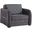 Speedy Upholstered Convertible Armchair with Storage In Gray