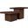 Spencer Oak Veneer 2 Piece Coffee Table In Brown