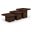 Spencer Oak Veneer 3 Piece Coffee Table In Brown