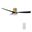 Spezia 48 Inch 3-Blade Smart Ceiling Fan with LED Light and Remote In Gold and Black