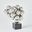 Sphere Sculpture In Nickel With Black Granite
