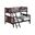 Spring Creek Twin Over Full Bunk Bed In Dark Walnut