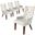 Spruce Modern Wooden Dining Chair In Beige Velvet