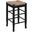 Square 24 Inch Rush Backless Counter Stool In Black