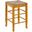 Square 24 Inch Rush Backless Counter Stool In Oak