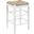 Square 24 Inch Rush Backless Counter Stool In White
