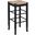 Square 29 Inch Rush Backless Bar Stool In Black