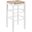 Square 29 Inch Rush Backless Bar Stool In White