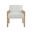 Square Arm Wooden Accent Chair In Brown