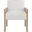 Square Arm Wooden Accent Chair In Cerused Oak