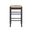 Square Rush Backless Counter Stool In Charcoal Grey