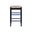 Square Rush Backless Counter Stool In Navy Blue