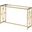 Stainless Steel And Glass Console Table In Clear And Gold Base