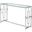 Stainless Steel And Glass Console Table In Silver Base And Clear