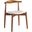 Stalwart Dark Walnut White Dining Side Chair