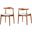 Stalwart Dark Walnut White Dining Side Chairs Set of 2 EEI-1377-DWL-WHI