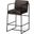 Stamford 36 Inch Total Height Black Leather Seat With Wood Back And Metal Frame Counter Stool