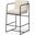 Stamford 36 Inch Total Height Light Beige Upholstered Seat With Wood Back And Metal Frame Counter Stool