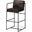 Stamford 40 Inch Total Height Black Leather Seat With Wood Back And Metal Frame Bar Stool