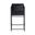 Stamford Leather Seat Counter Stool with Wood Back and Metal Frame In Black