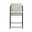 Stamford Upholstered Seat Counter Stool with Wood Back and Metal Frame In Light Beige