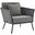 Stance Outdoor Patio Aluminum Arm Chair In Gray Charcoal