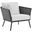 Stance Outdoor Patio Aluminum Arm Chair In White And Grey