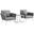 Stance White and Gray 3 Piece Outdoor Patio Aluminum Sectional Sofa Set EEI-3163-WHI-GRY-SET