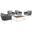 Stance White and Gray 5 Piece Outdoor Patio Aluminum Sectional Sofa Set EEI-3321-WHI-GRY-SET