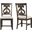 Stanford Wooden Swirl Back Side Chair Set Of 2