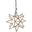 Star Antique Brass Medium Frosted Chandelier