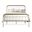 Star Queen Complete Bed In Misty White and Milky Gold