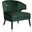 Stazia Forest Green and Black Wingback Accent Chair