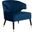 Stazia Navy and Black Wingback Accent Chair