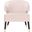 Stazia Pale Pink and Black Wingback Accent Chair