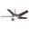 Stealth 54 Inch Ceiling Fan with LED Light Kit and Handheld Remote In Brushed Nickel and Walnut
