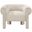 Stefano Polyester Fabric Accent Chair In Beige