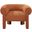 Stefano Polyester Fabric Accent Chair In Cognac