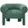 Stefano Polyester Fabric Accent Chair In Green