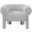 Stefano Polyester Fabric Accent Chair In Grey