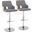 Stella Adjustable Barstool Set of 2 In Gray