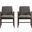 Stella Dining Armchair Set of 2 In Graphite