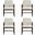 Stella Dining Armchair Set of 4 In Cream