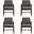 Stella Dining Armchair Set of 4 In Graphite