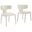 Stellan Curved Back Boucle Upholstered Dining Chair Set of 2 In Cream