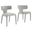 Stellan Curved Back Boucle Upholstered Dining Chair Set of 2 In Dove Gray